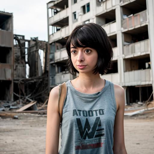 00024-2604748055-RAW photo, a  photo of kate micucci in wastelander clothes, pale skin, slim body, background is city ruins, (high detailed skin_.png